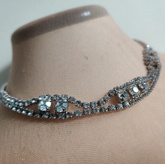 🇨🇦 Vintage 50s Art Deco necklace by Kramer of NY - Picture 4 of 13